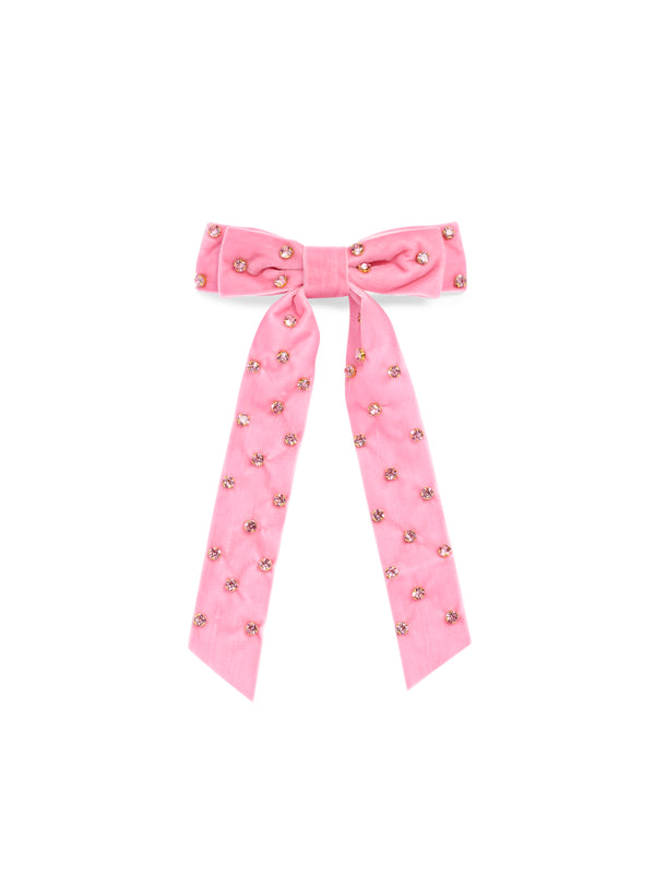 Shiraleah Shiraleah Velvet And Rhinestones Bow Clip