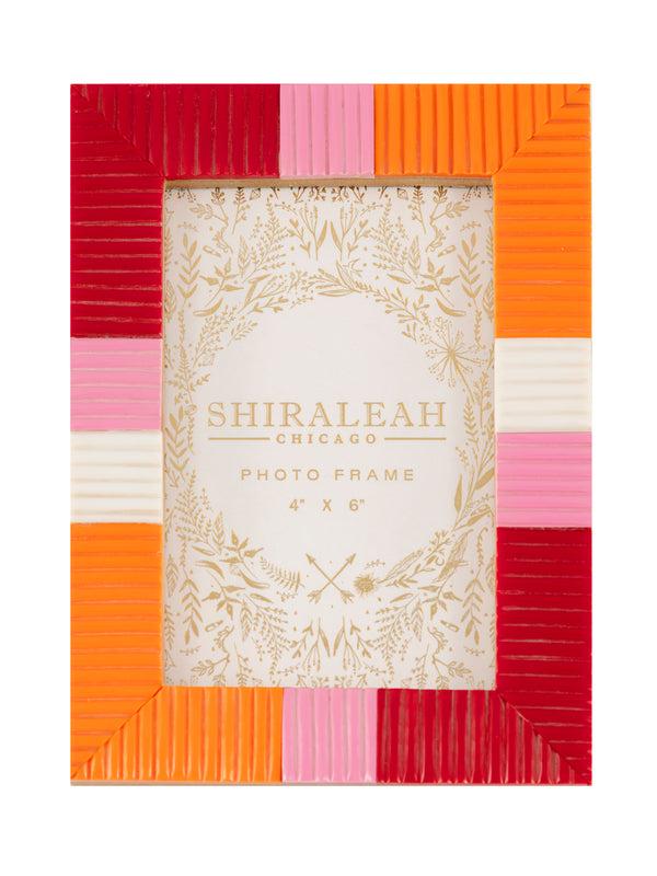 shiraleah Shiraleah Viva 4" x 6" Color Blocked Picture Frame Red