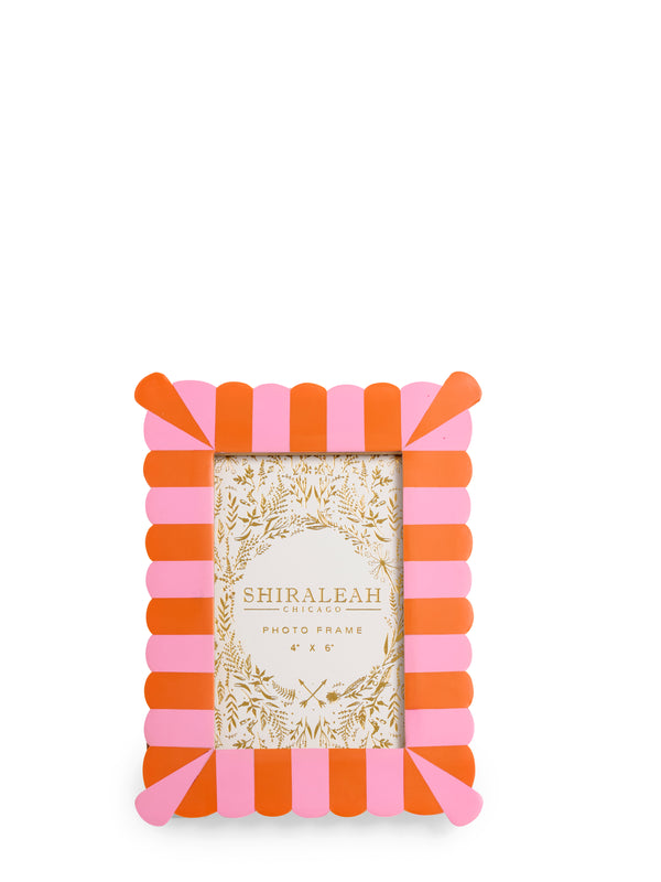 shiraleah Shiraleah Viva 4" x 6" Scalloped Picture Frame Orange