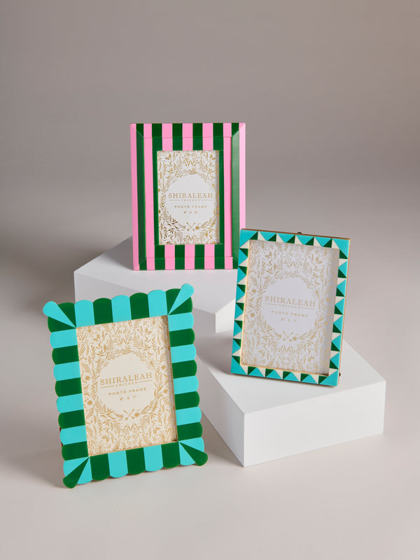 Shiraleah Shiraleah Viva 4" X 6" Striped Bevel Picture Frame