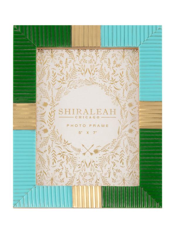 shiraleah Shiraleah Viva 5" x 7" Color Blocked Picture Frame Green