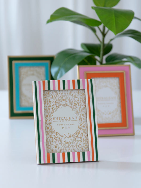 Shiraleah Shiraleah Viva 5" X 7" Mini Stripes Picture Frame Multi