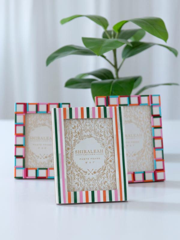 Shiraleah Shiraleah Viva 5" X 7" Mini Stripes Picture Frame Multi