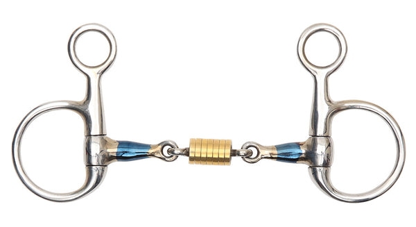 shires Blue Sweet Iron Hanging Cheek with Roller Link