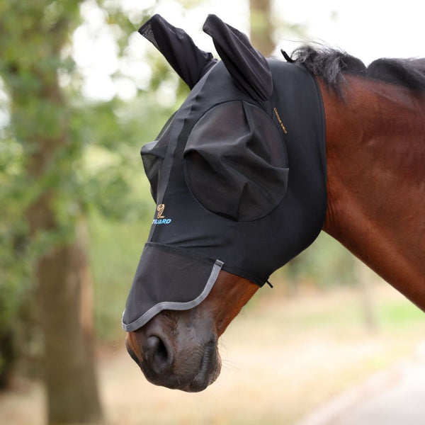 shires FlyGuard Pro Stretch Fly Mask with Ears & Nose