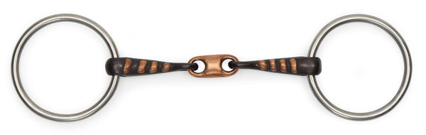 shires Copper Lozenge Snaffle with Raised Rib