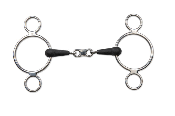 shires Equikind+ Two Ring French Link Gag