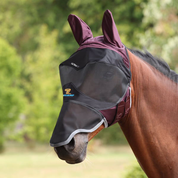 Shires FlyGuard Pro Deluxe Fly Mask With Ears & Nose