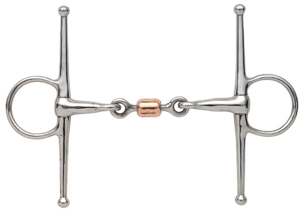 shires Full Cheek Snaffle with Copper Peanut