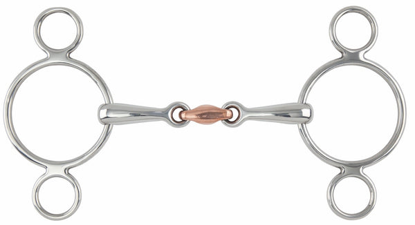shires Two Ring Copper Lozenge Gag