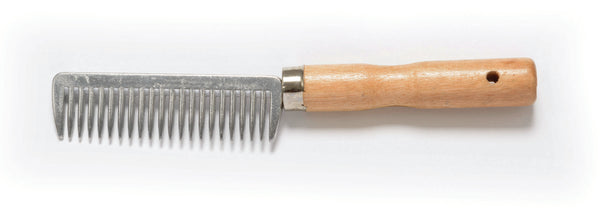 shires Wooden Handle Alumium Comb