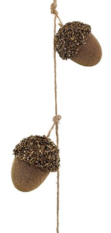 shishi Bead-glitter big acorns garland copper 200cm