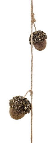 shishi Bead-glitter small acorns garland copper 200cm