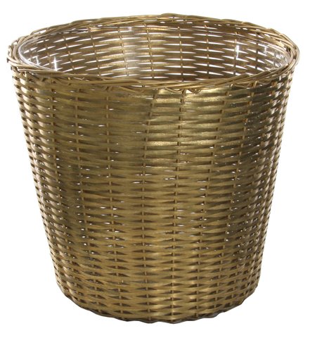 shishi Brass basket with glass pot inside d20 5;h18 5cm