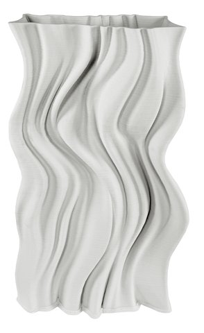 shishi Ceramic 3D rectangular folded vase 21x13 5x38cm