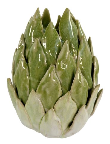 shishi Ceramic artichoke vase green-white d14;h17cm