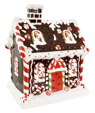 shishi Ceramic gingerbread house for T-light 18x13x22cm