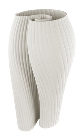 shishi Ceramic printed shell vase white 17 5x17 5x32 5cm