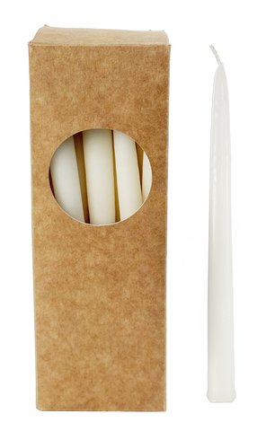 shishi Christmas tree candles 15cm 20pcs in box cream