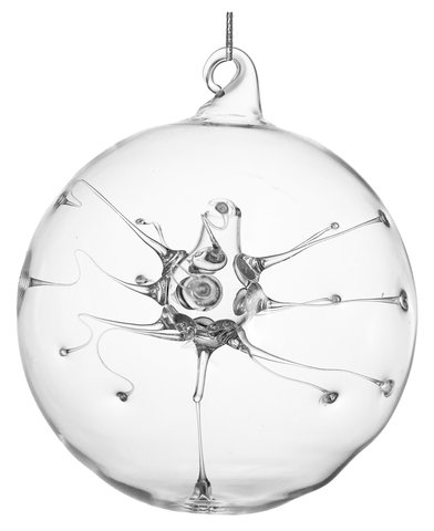 shishi Glass ball clear w/glass ball w/threads inside 10cm