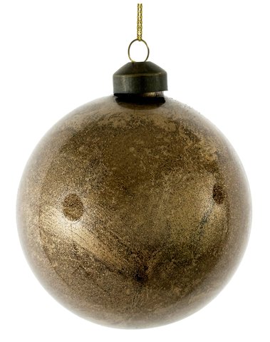 shishi Glass ball lt gold mixed glitter inside 10cm