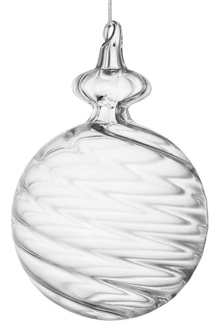 shishi Glass ball twisted transparent drop hook 10x15cm