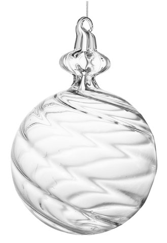 shishi Glass ball twisted transparent drop hook 12x17.5cm