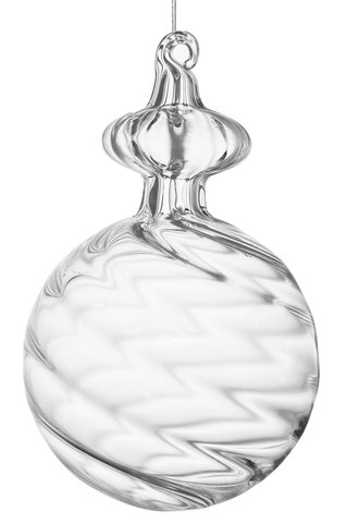 shishi Glass ball twisted transparent drop hook 8x12.5cm