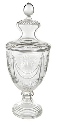 shishi Glass bonbonniere sunrise cut clear d18;h45cm