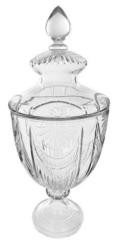 shishi Glass bonbonniere sunrise cut clear d23;h53 5cm