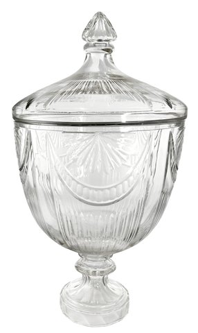 shishi Glass bonbonniere sunrise cut clear d36;h67cm