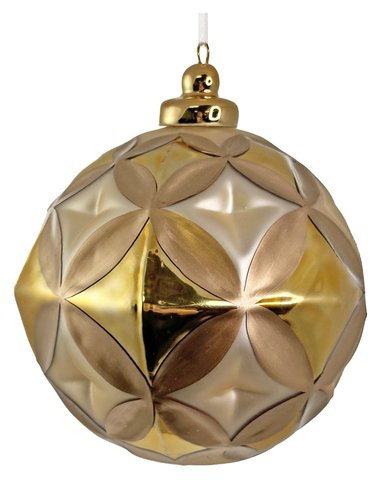 shishi Glass circle ball rose gold mat shiny gold 10cm