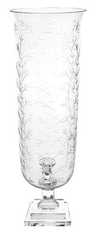 shishi Glass hurricane with CH inside leaf cutting h72cm