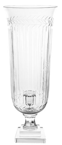 shishi Glass hurricane with CH inside line cutting h56cm