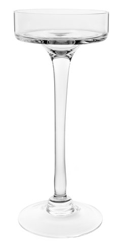 shishi Glass plate for candle on long leg clear d9;h21cm