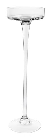 shishi Glass plate for candle on long leg clear d9;h31cm