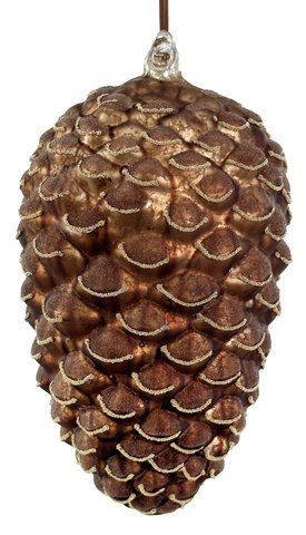 shishi Glass round cone mat antique brown beaded 22cm