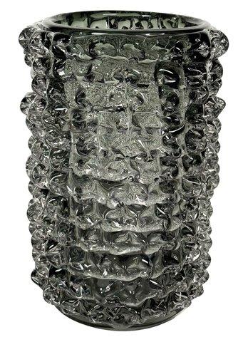 shishi Glass vase with glass serpent grey d24 h37cm