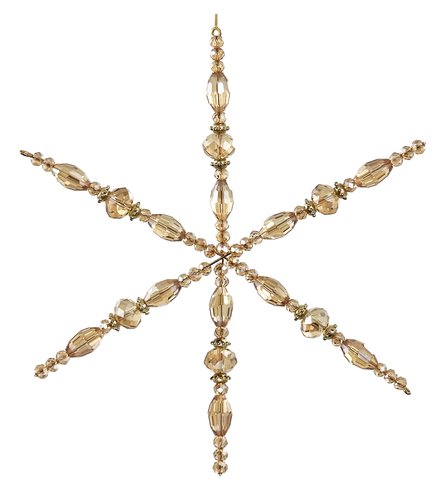 shishi Jewel snowflake ornament iridescent gold 20cm