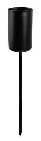 shishi Metal CH stick 10cm inner d23mm;h4cm black 4pcs in bag