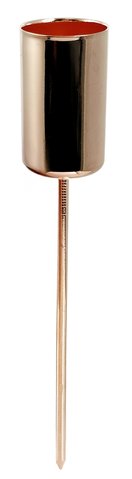 shishi Metal CH stick 10cm inner d23mm;h4cm gold 4pcs in bag