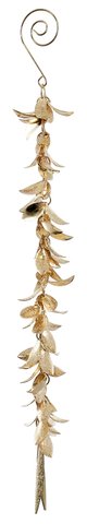 shishi Metal leaves hanging ornament rose gold 26cm