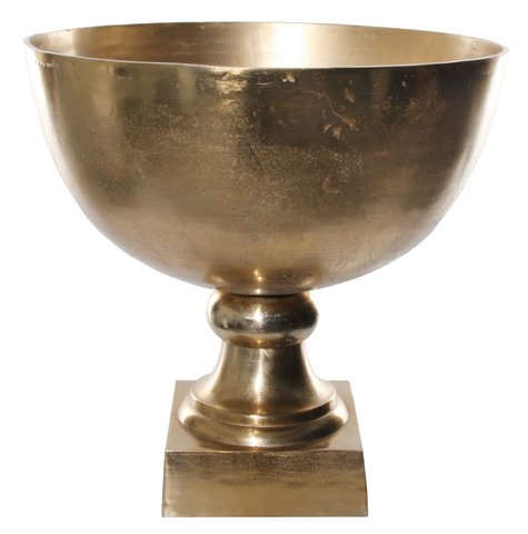 shishi Metal round planter on stand gold d45 5;h44 5cm