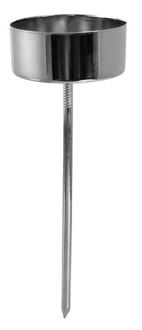 shishi Metal T-light stick 10cm inner d4cm silver 4pcs in bag