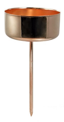 shishi Metal T-light stick 10cm inner d6cm gold 4pcs in bag