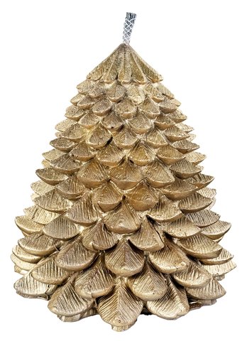 shishi Outdor recycled candle Christmas tree gold h28cm