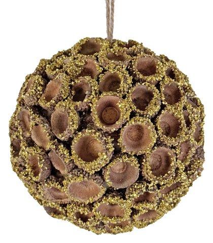 shishi Acorn caps ball gold glittered 11cm
