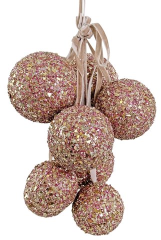 shishi Ball bundle8 pink velvet ribbon 30cm