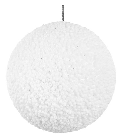 shishi Bead ball white mat 8cm