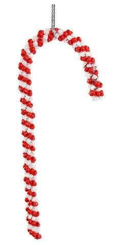 shishi Bead candy stick white red 10cm